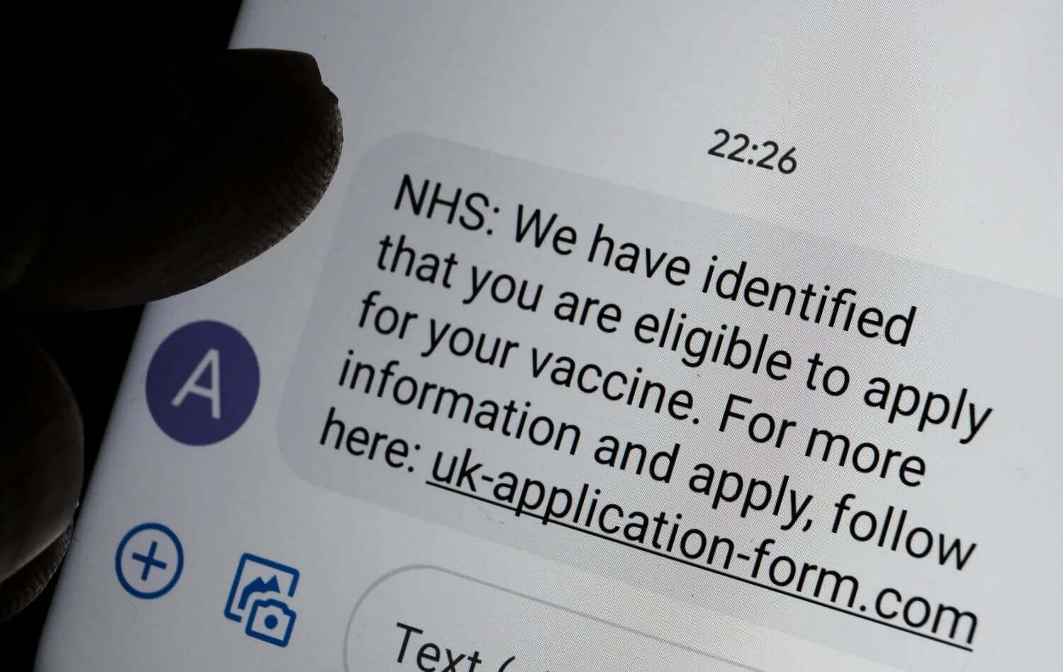 text scam on phone sms