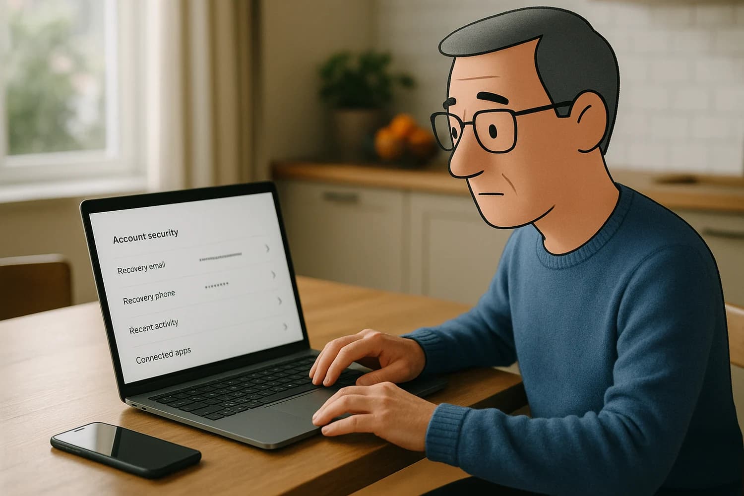 Recovering control of an older email account through a trusted security flow