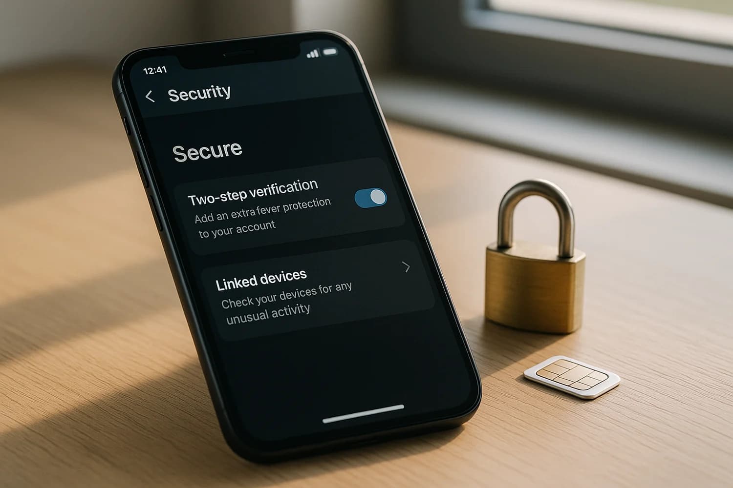 WhatsApp account security concept showing two-step verification and linked device hygiene