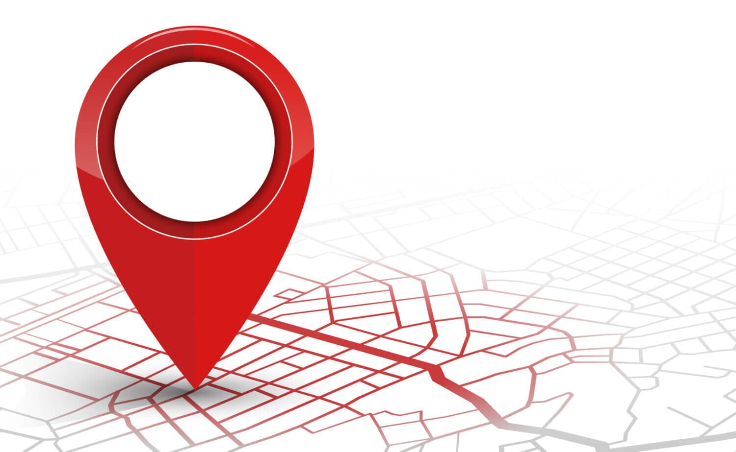 map with location symbol