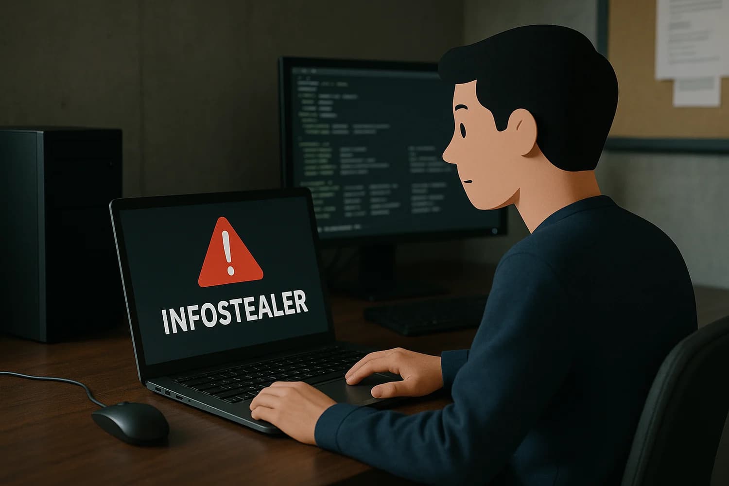 Professional realistic concept image for infostealer malware