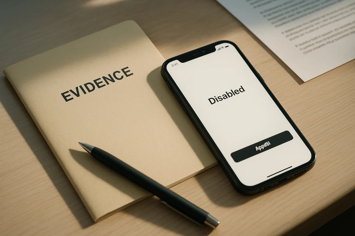 Disabled Instagram account appeal and recovery concept