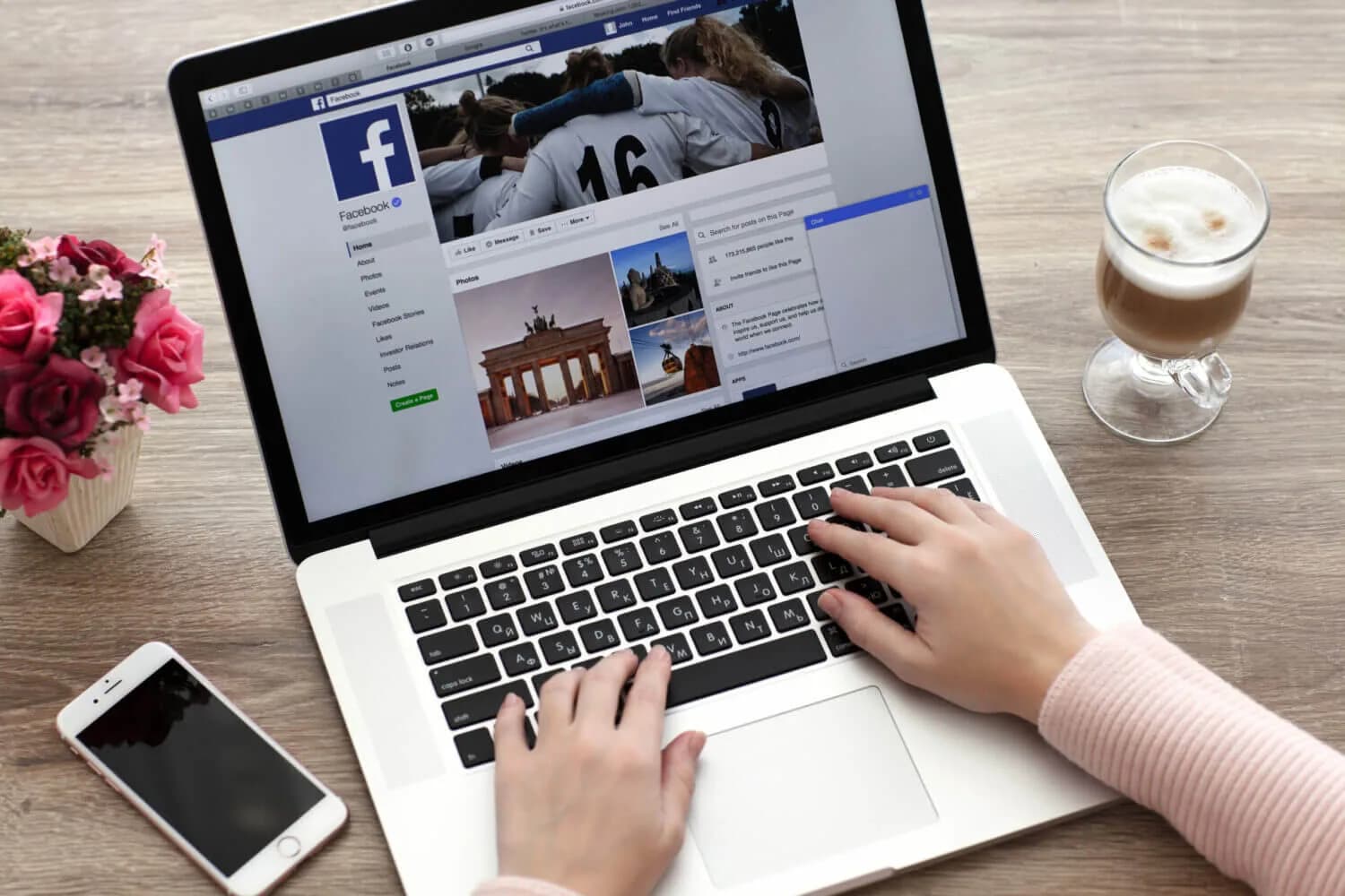 facebook on a computer