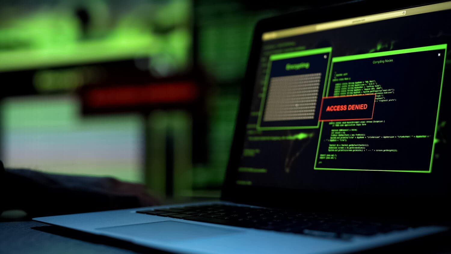 access denied warning on a computer screen