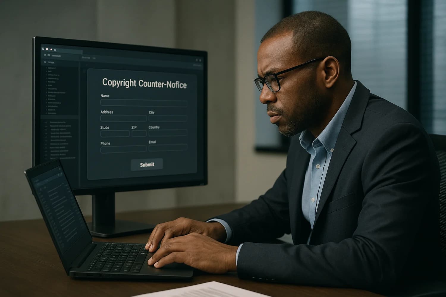 Professional realistic concept image for Copyright Counter-Notice