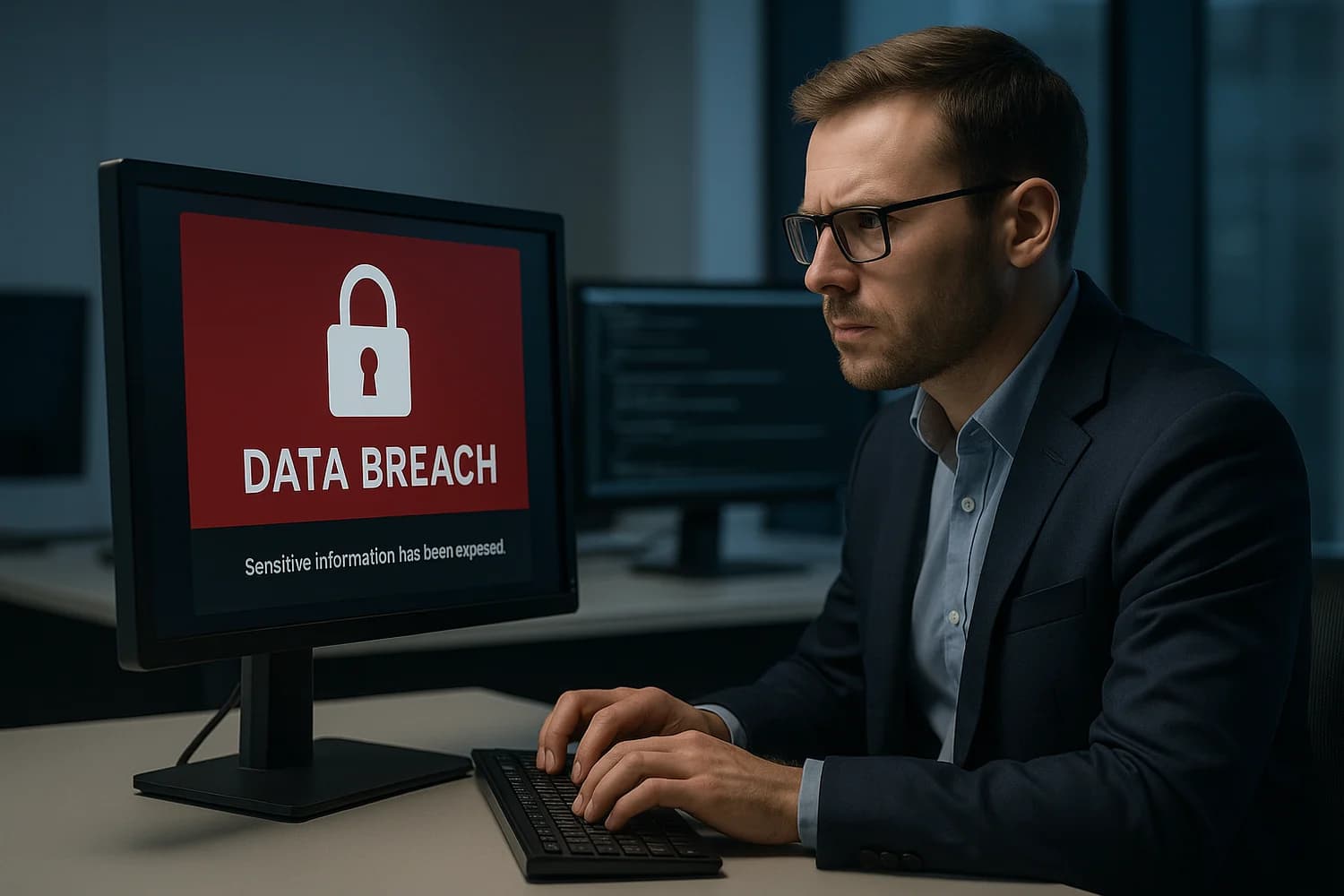 Professional realistic concept image for Data Breach