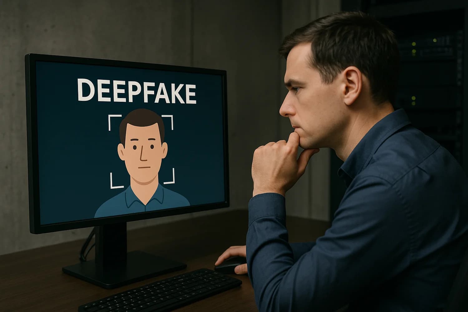 Professional realistic concept image for deepfakes