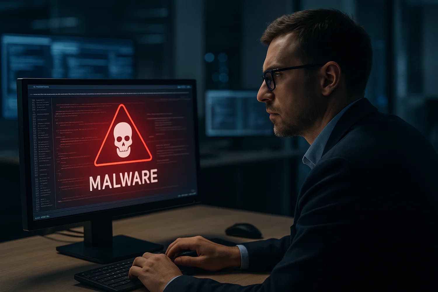 Professional realistic concept image for Malware
