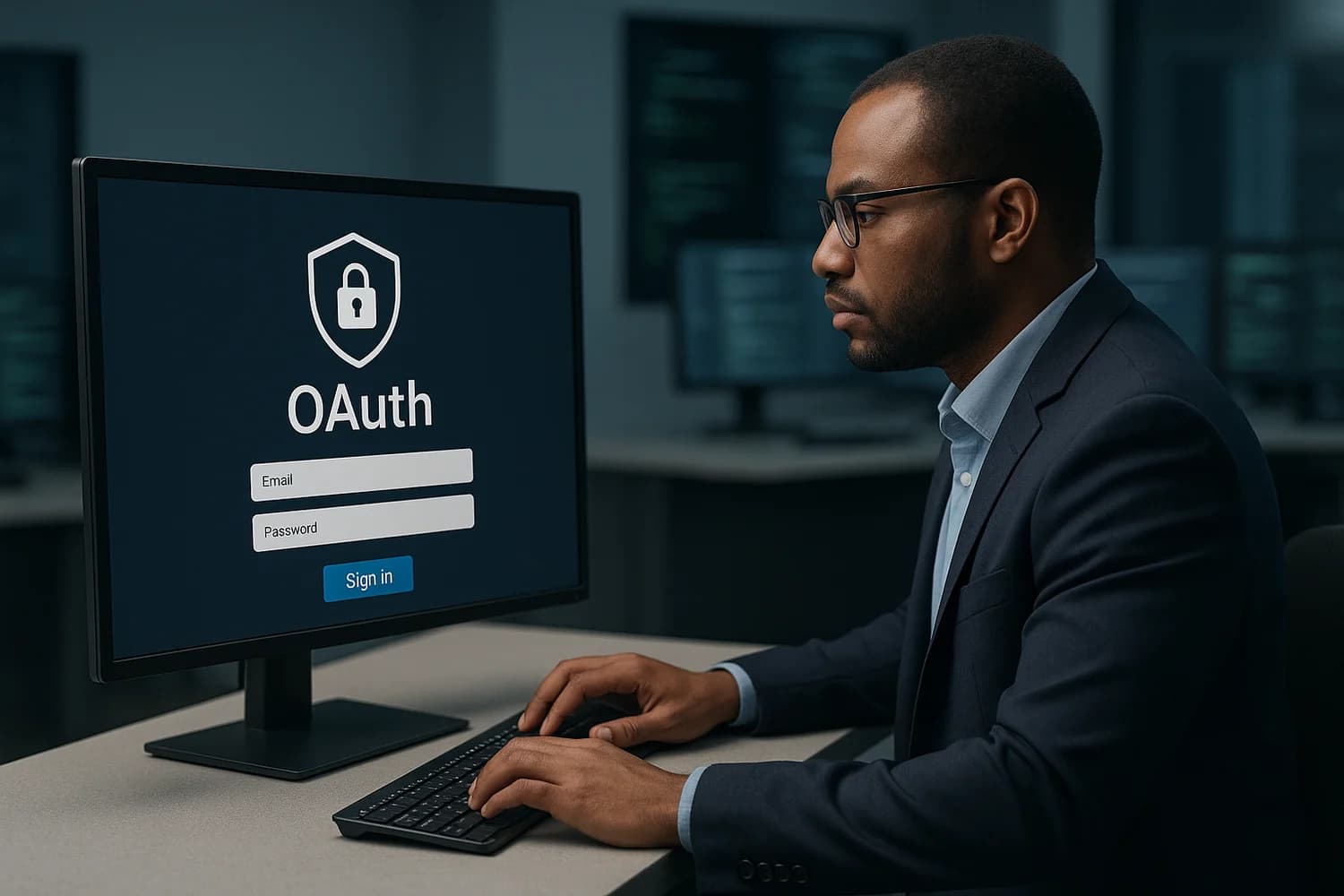 Professional realistic concept image for OAuth