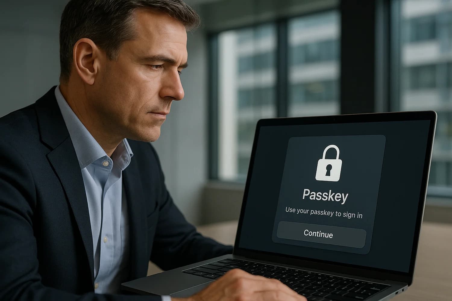 Professional realistic concept image for Passkeys