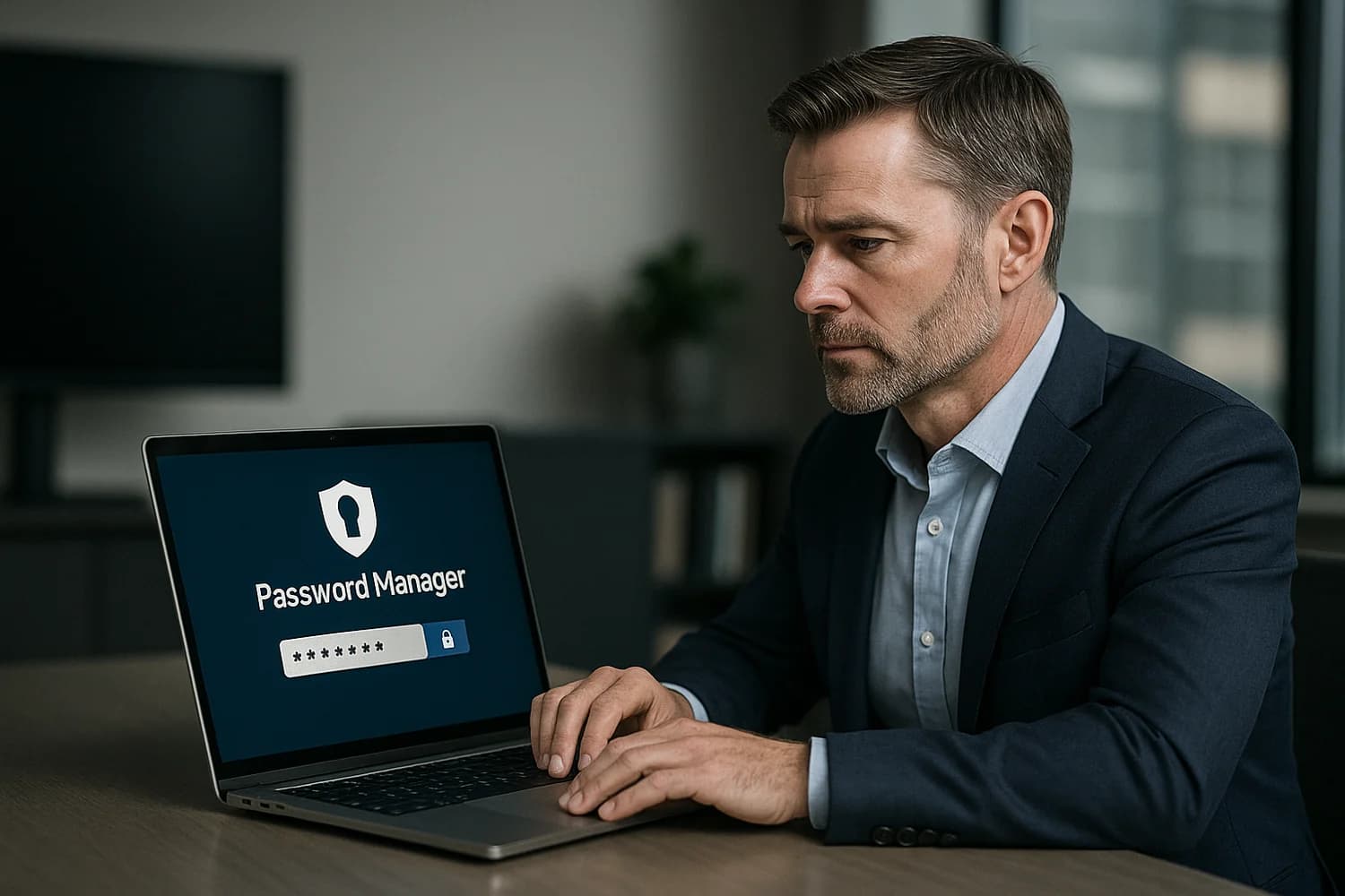 Professional realistic concept image for Password Manager