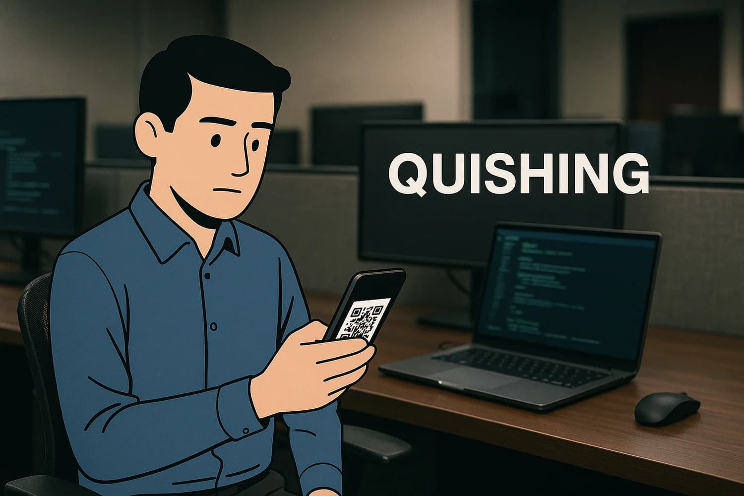Professional realistic concept image for quishing