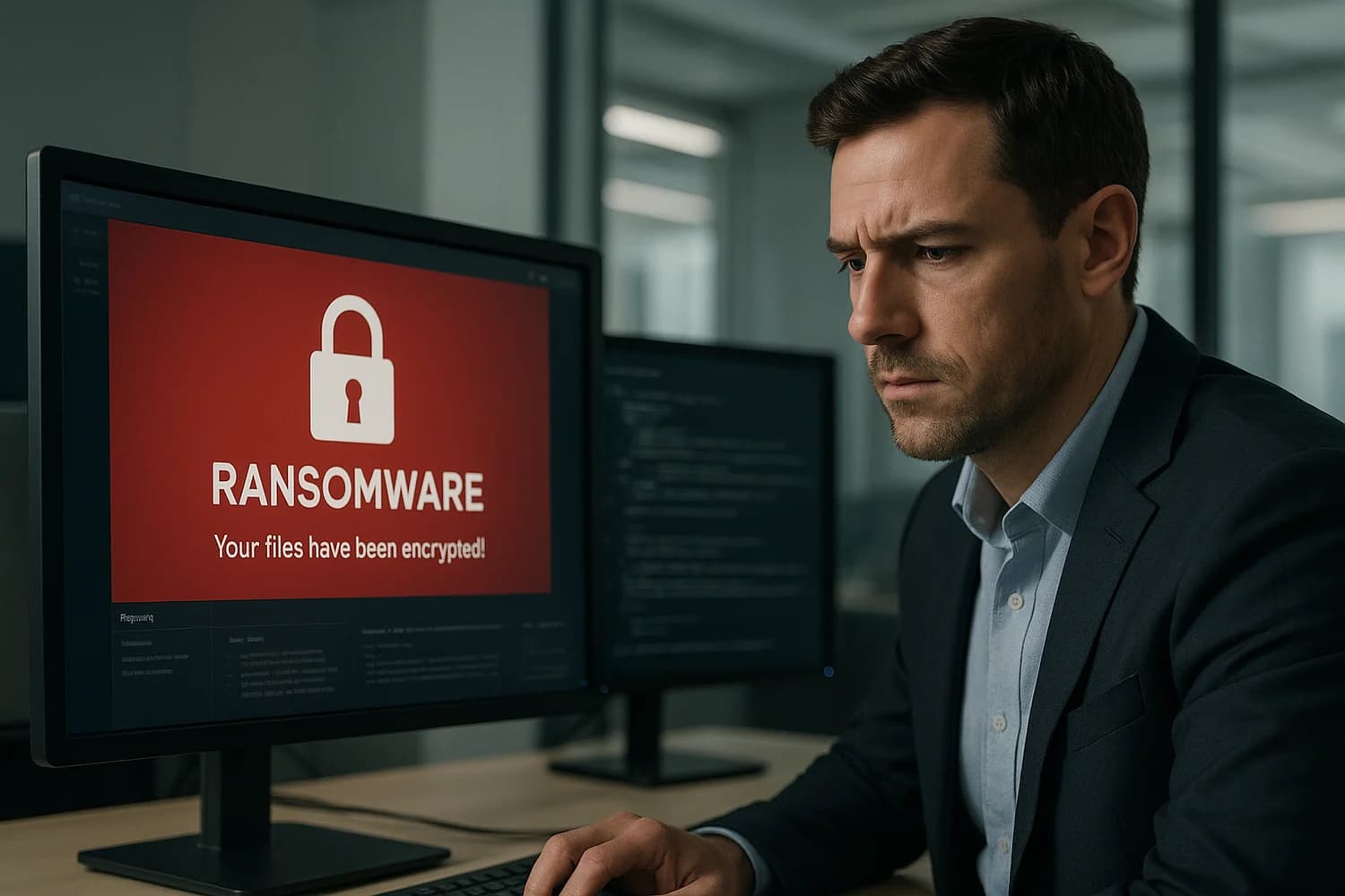 Professional realistic concept image for Ransomware