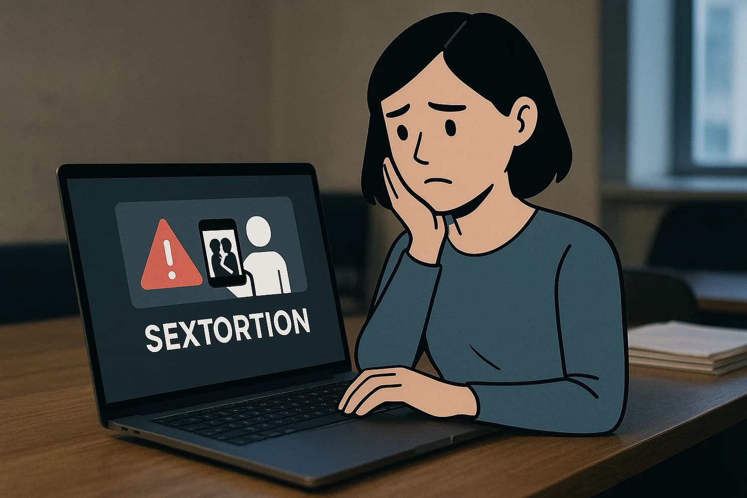 Professional realistic concept image for sextortion