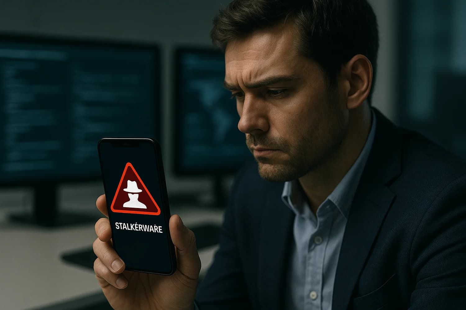 Professional realistic concept image for Stalkerware