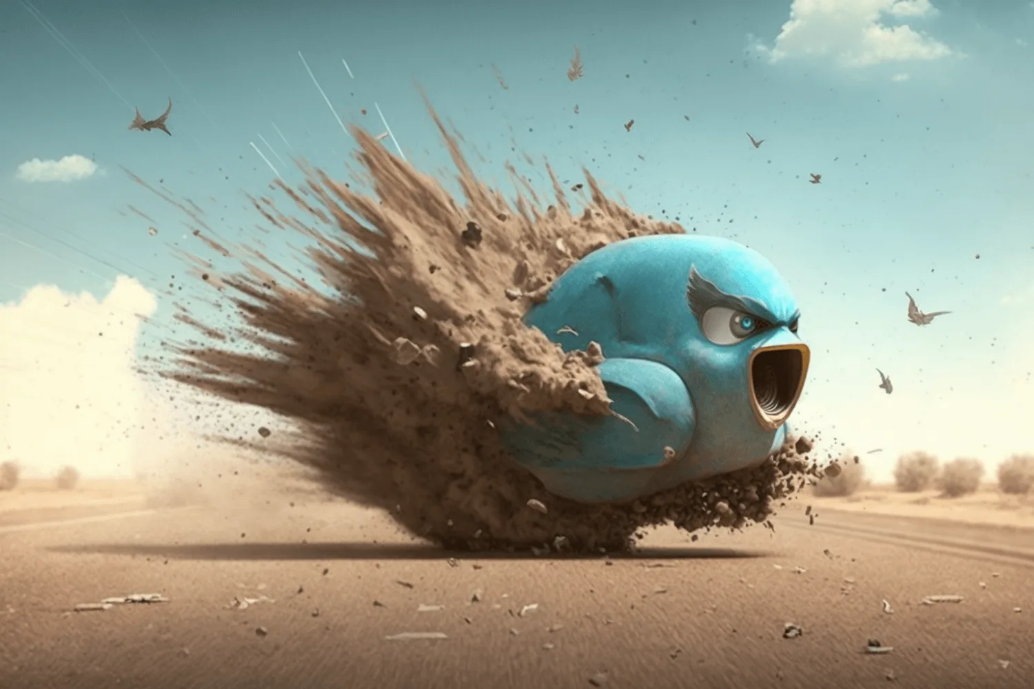 twitter as a mad bird