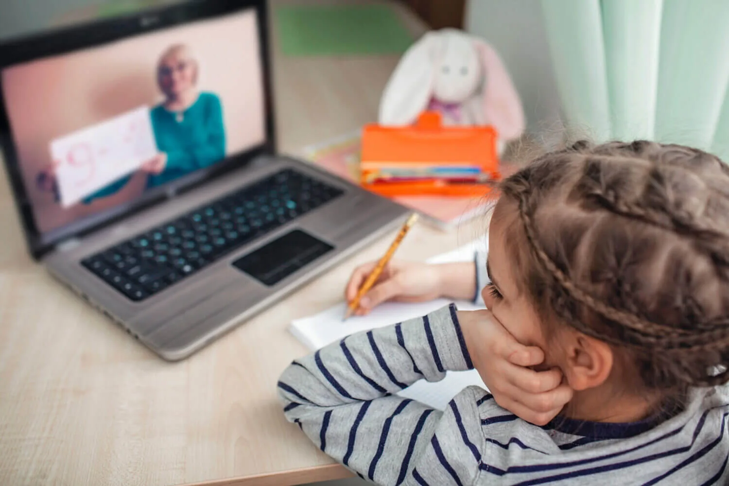 kid in front of a computer