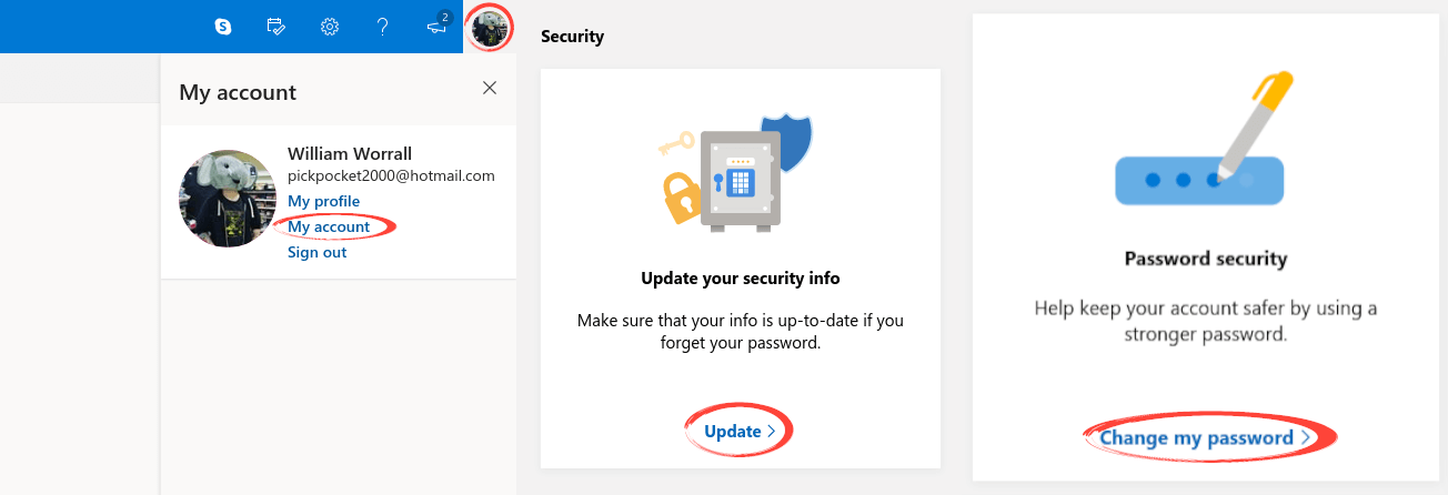 Comment récupérer un compte Microsoft piraté 22 Microsoft - Changer le mot de passe