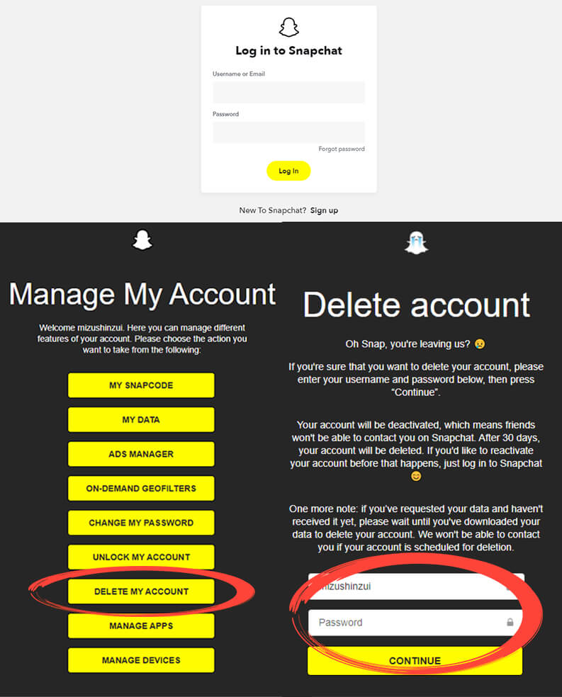 My delete account snapchat to how Does Snapchat