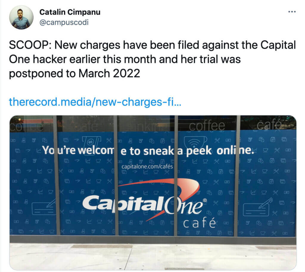 Capital One Hacker Is Now Facing Up to 20 Years in Prison